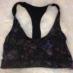 Floral lulu sports bra